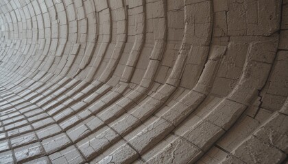 Fototapeta premium Exploring the intricate design of a curved wall structure industrial facility photo architectural environment close-up view modern construction techniques
