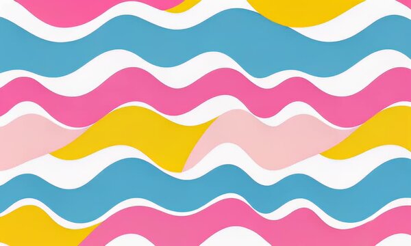 Abstract wavy design with bright colors