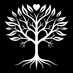 vector tree silhouette