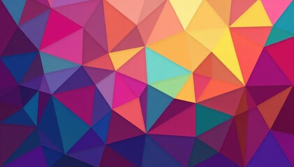 Fototapeta premium Repeating triangles forming a colorful mosaic, vibrant, pattern