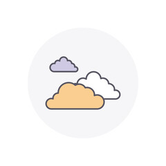 Cloud  vector icon stock illustration