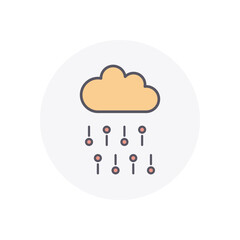 Coud  vector icon stock illustration
