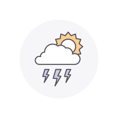 Sun vector icon stock illustration