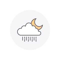 Moon vector icon stock illustration