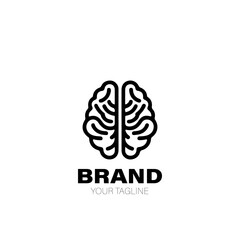 Brain Logo. Brain Logo Design. Brain Logo Brand. Brain Logo Vector Design Isolated on White Background