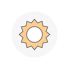 Sun  vector icon stock illustration