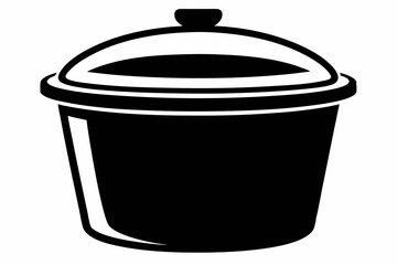 glass food container silhouette vector illustration