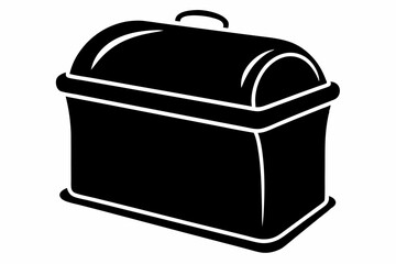 vintage bread box silhouette vector illustration