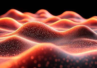 Abstract wavy data landscape