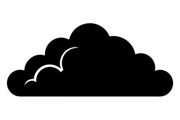 cloud formation silhouette vector illustration black