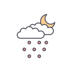 Moon vector icon stock illustration