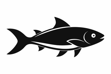 fish swimming silhouette vector illustration black