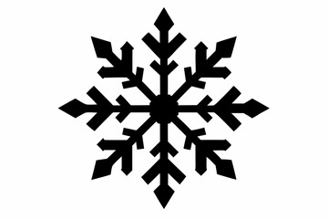 Snowflake Silhouette Vector Illustration Black And White