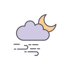 Moon vector icon stock illustration