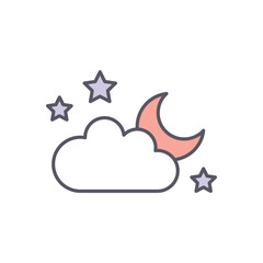 Thunder  vector icon stock illustration