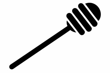 Honey Dipper Stick Silhouette Vector Illustration