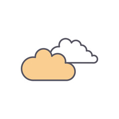Cloud  vector icon stock illustration