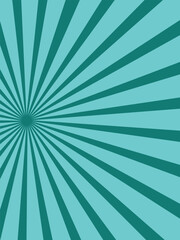 Obraz premium Sunlight rays background. powder blue color burst background. Sun beam ray sunburst wallpaper. Retro bright backdrop.