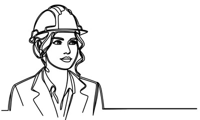 Engineer in Hard Hat Sketch