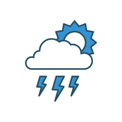 Sun vector icon stock illustration