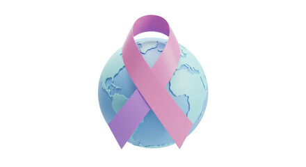 Isolated Cancer Ribbon