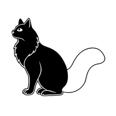 Ragdoll gentle cat breed silhouette figure