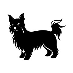 Yorkshire terrier tiny dog silhouette posture
