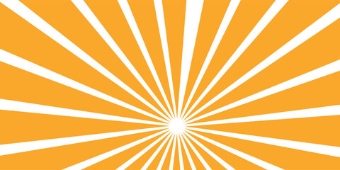 Orange sunburst background.