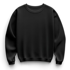 Minimalist Black Crewneck Sweatshirt Mockup on White Background – Apparel Template

