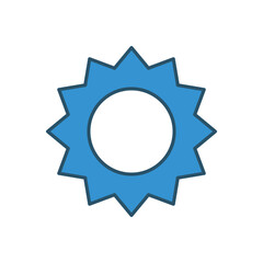 Sun  vector icon stock illustration