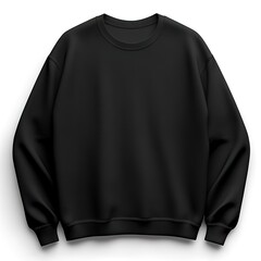 Realistic Black Sweatshirt PSD Mockup Template – Unisex Fashion Design Flatlay