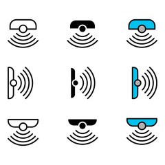 Sensor Icon Symbol Collection Isolated on White Background. Vector illustration.