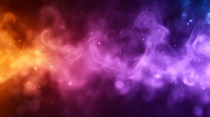 Fototapeta premium Abstract Colorful Smoke and Glowing Particles Background
