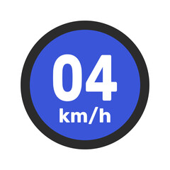 Speed limit sign 4 km h icon vector illustration sign background