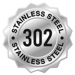 Stainless steel 302 badge template. Suitable for product label and information circular metalic stamp