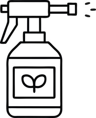 Garden water tap outline. Fertilizer vector icon.