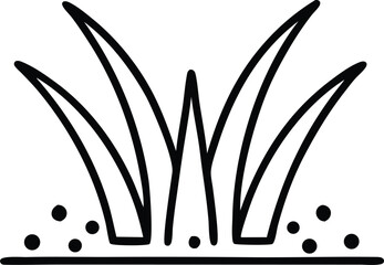 grass shrubs bush outline garden icon