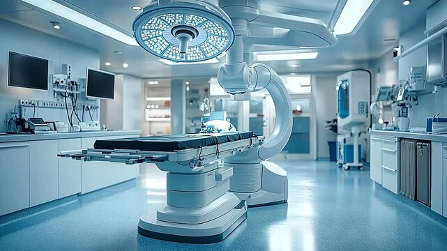 Modern hospital operating room, surgery prep