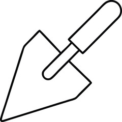 outline of Garden trowel icon 