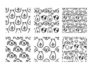 Dog seamless pattern for your design: textile, posters