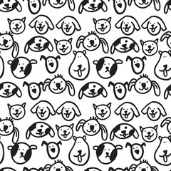 Dog seamless pattern for your design: textile, posters