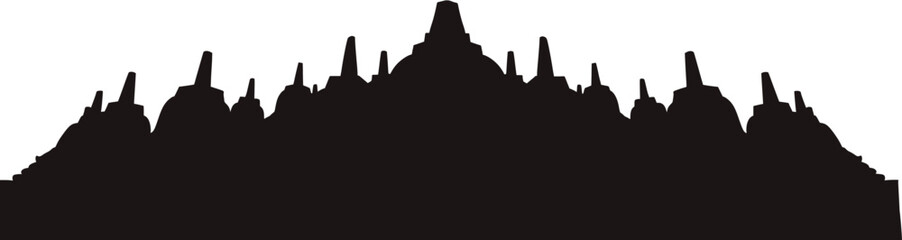 Borobudur Temple Silhouette