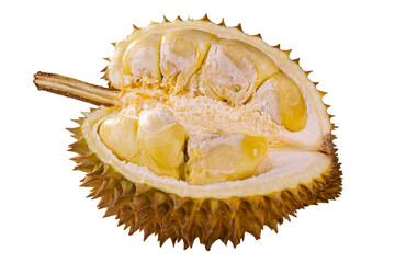 Fototapeta premium half of king fruit or durians isolated on white, png image