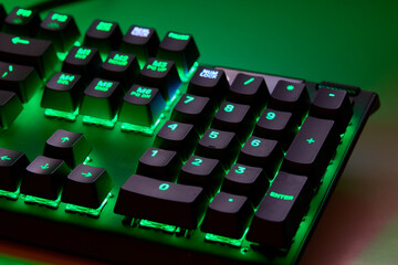 Tactile precision, neon attitude. Gaming keyboard. Every key lit like a battlefield command, this...