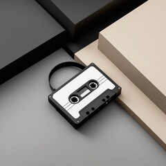 Fototapeta premium two vintage audio cassette tapes
