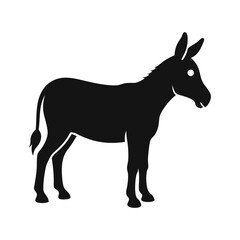 Obraz premium donkey silhouette vector icon on white background 