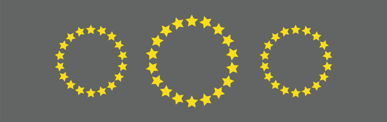 ster circle element. Stars vector icon. Isolated Stars, rating flat symbol. Vector stock illustration © Nexira