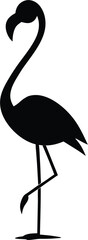 flamingo silhouette isolated on white