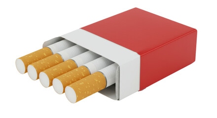 Isolated Pack of Cigarettes