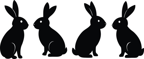bunny silhouette vector